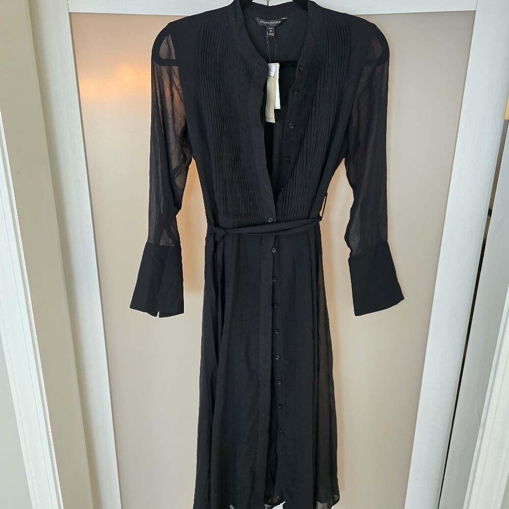 Banana Republic Black Long Sleeve Dress - Picture 3 of 12